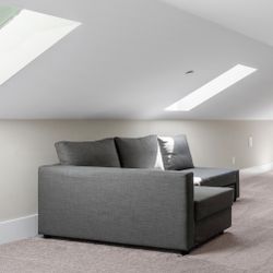 Ikea FRIHETEN Sleeper sectional, 3 seat w/storage, Skiftebo dark gray