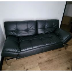 Black Leather Futon