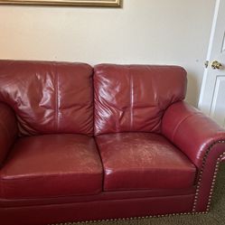 2 Seater Leather Couch 