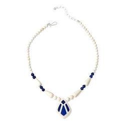 $145 Jay King Sterling Tibetan Tapioca Calcite and New 870346 $145 Jay King Sterling Tibetan Tapioca Calcite and Lapis Necklace