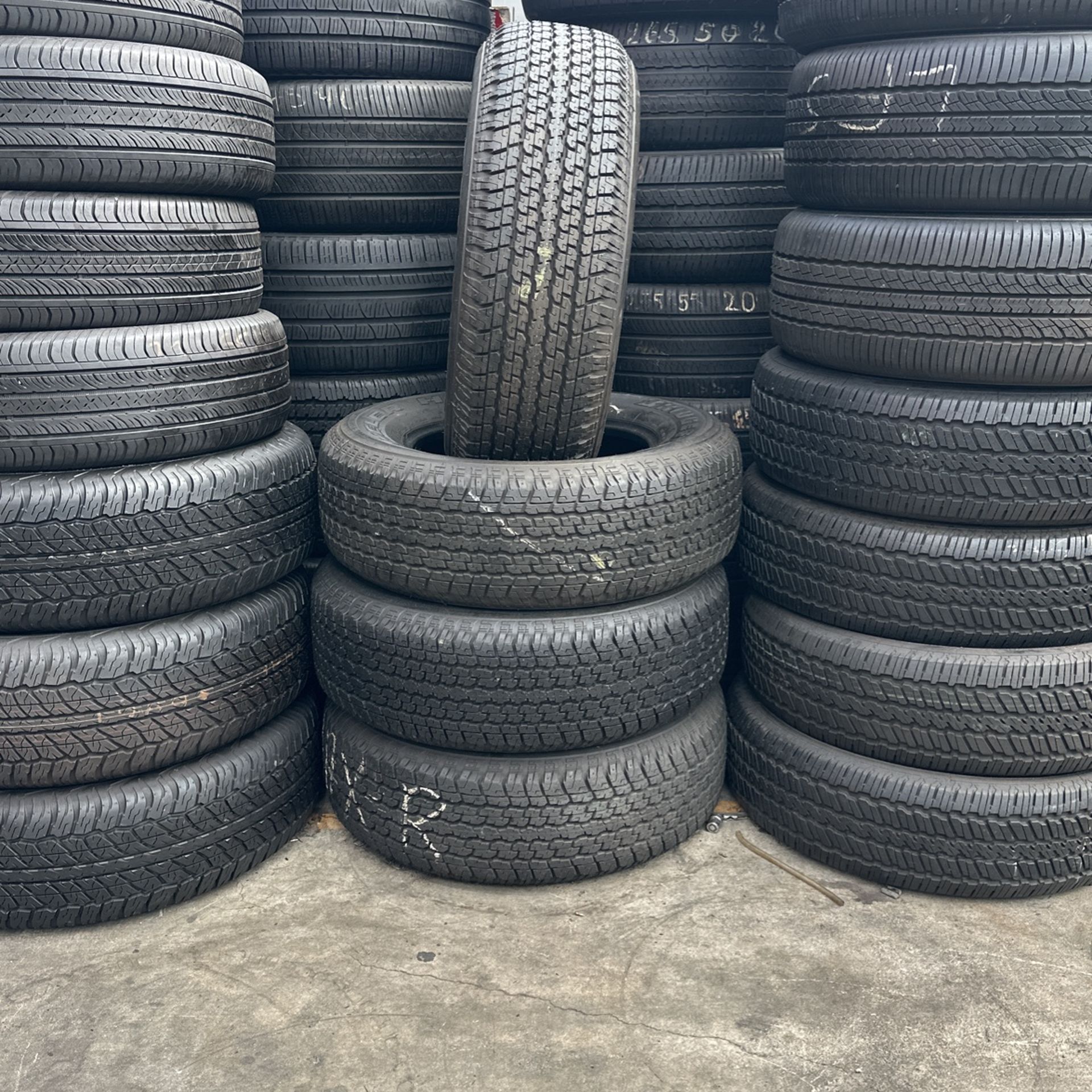 265/65R17 BRIDGESTONE A SET OF FOUR USED TIRES 