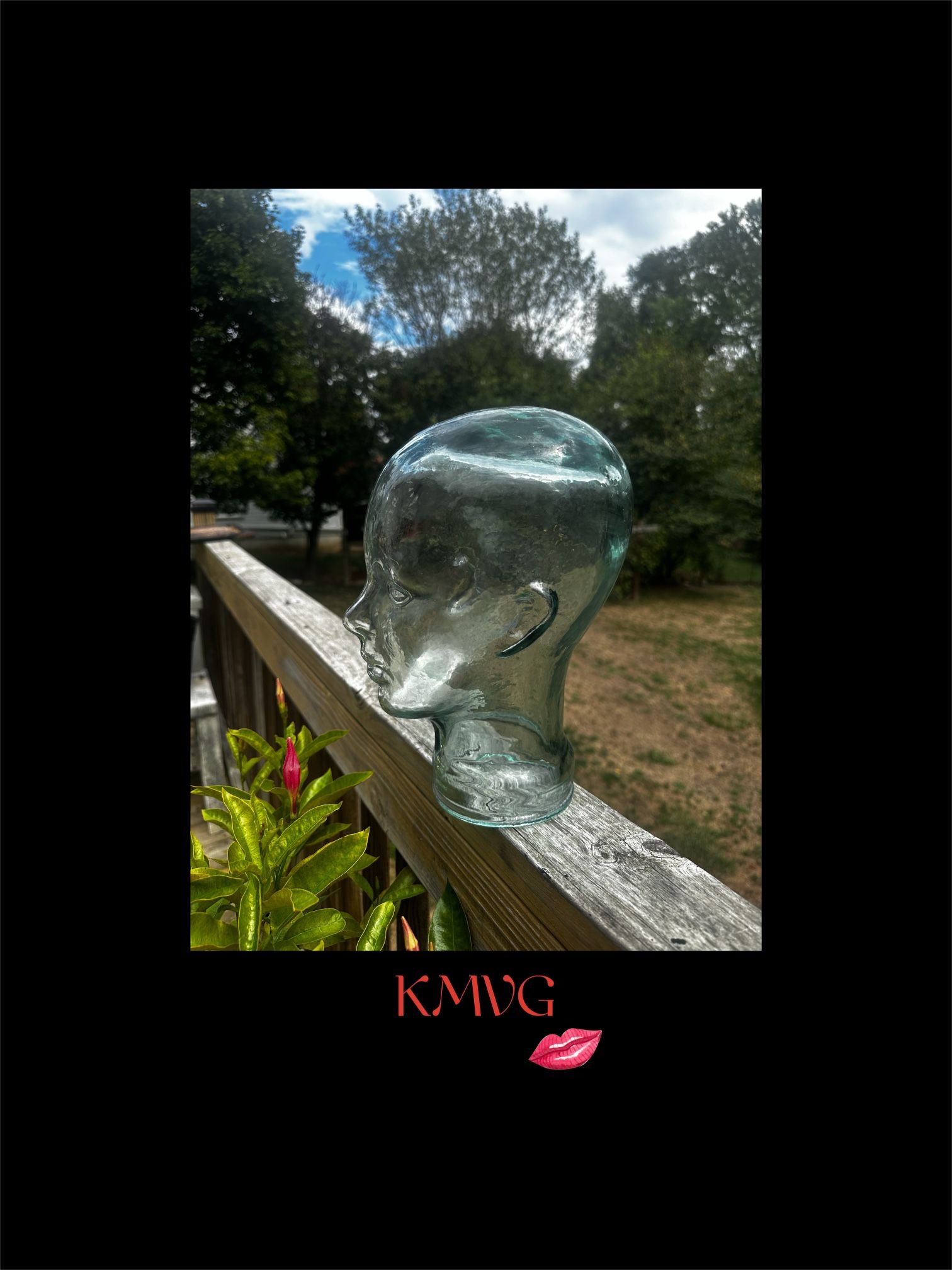 Vintage Mannequin Head Made in Spain Recycled Glass Eclectic Home Decor Display