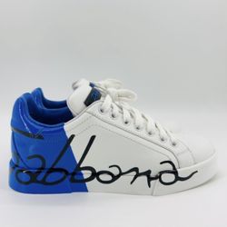 Dolce & Gabbana White  Leather Portofino Sneakers Size 42 EU/Size 8