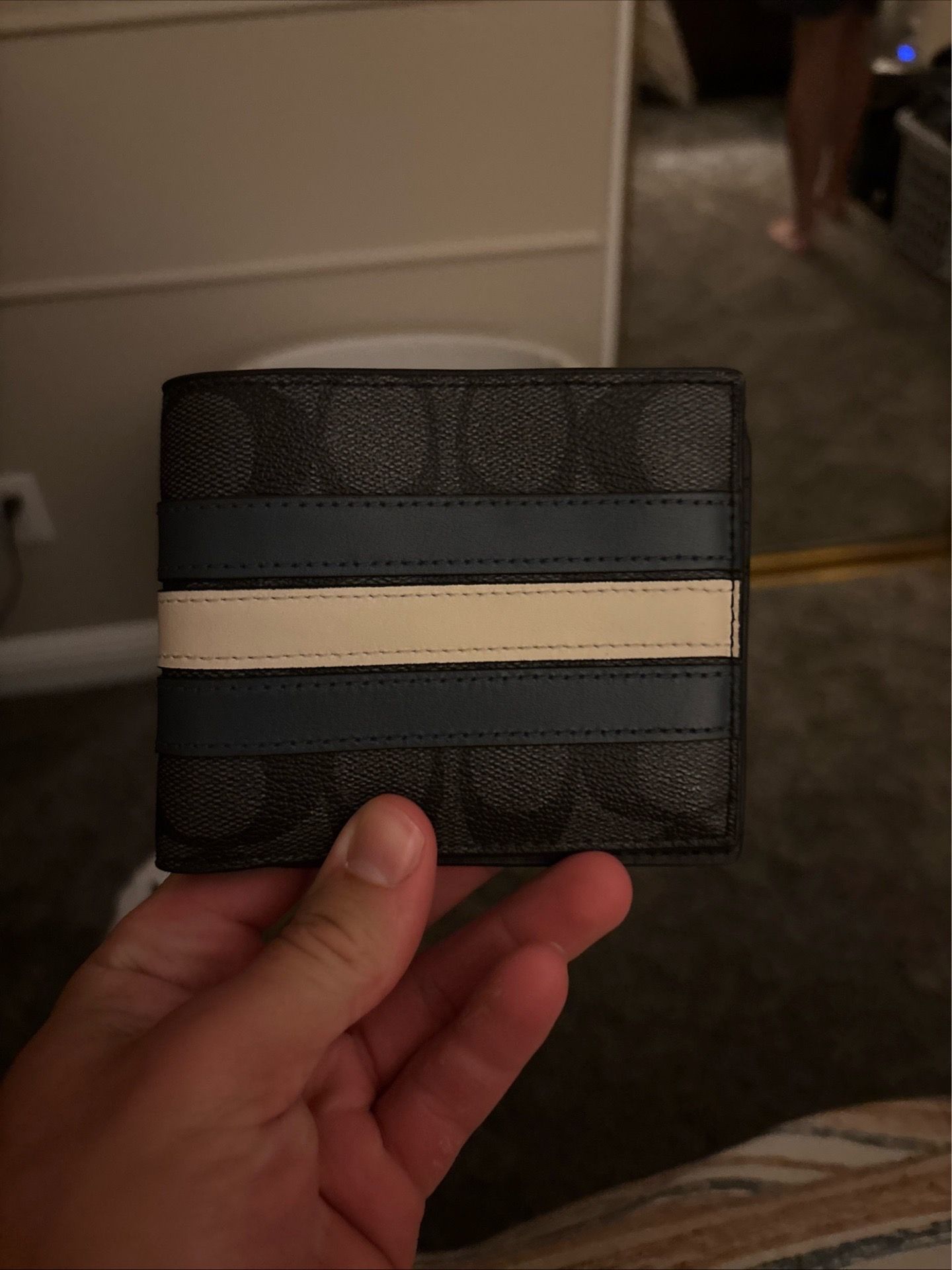 Coach Men's 3-In-1 Wallet With Varsity Stripe New
