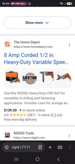 Ridgid VSR 1/2" Drill