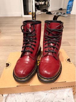 Cherry Red Dr Marten 1460 Boots