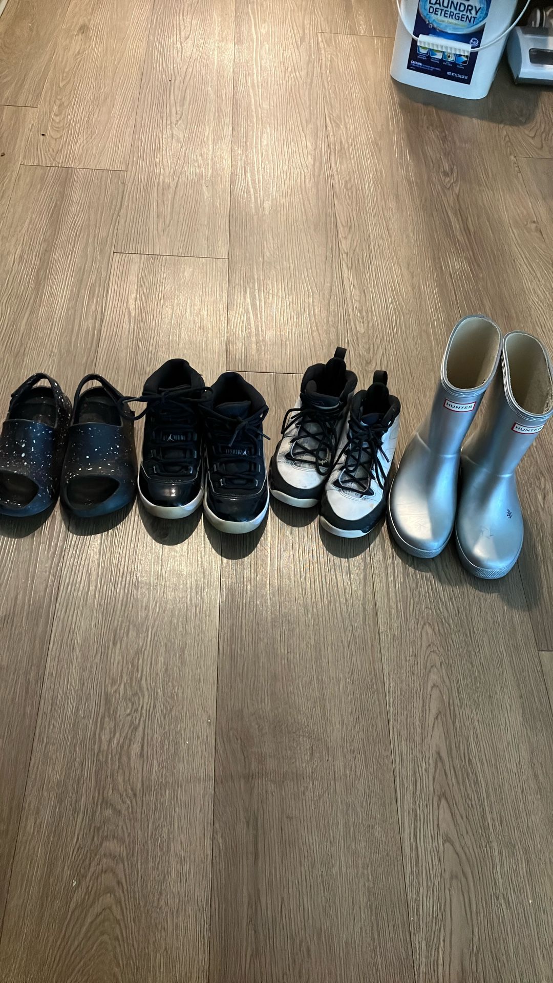 Size 11 Little Boy Jordans Sneakers , Rain Boots, And Sandals