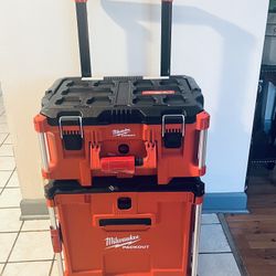 Milwaukee 19” Rolling Drawer Tool Box And Packout Tool Box Both For $300