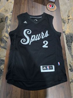 San Antonio Spurs Kawhi Leonard Mens SMALL Christmas Jersey Adidas Black