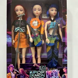 3 Pcs Set K-Pop Demon Hunter Doll With Music and Light Singing Song