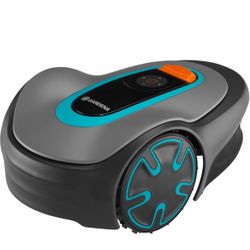 GARDENA SILENO Minimo Automatic Robotic Lawn Mower with Bluetooth App, Boundary Wire, for Lawns up to 2700 Sq Ft, Made in Europe, Grey