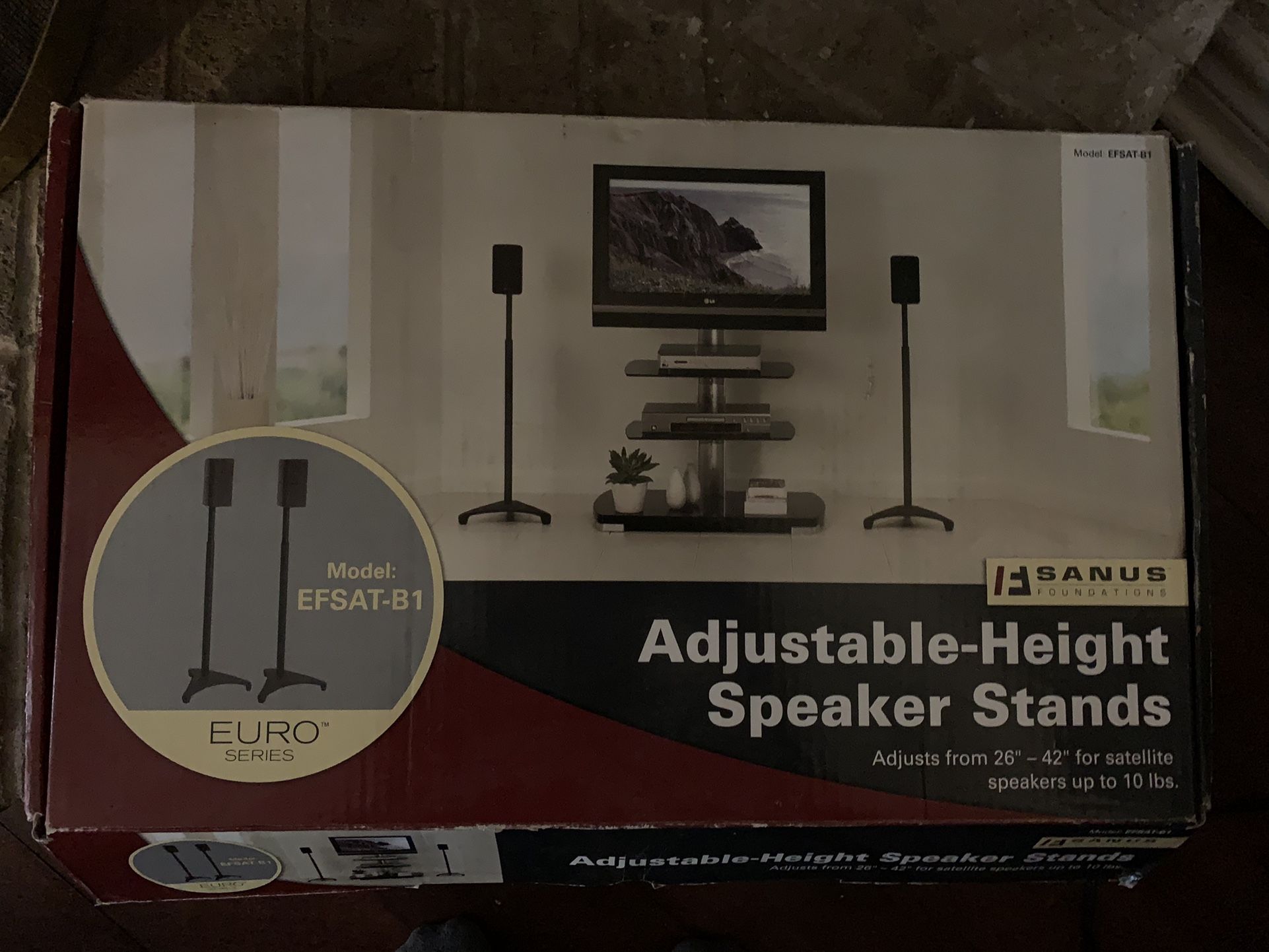 Sanus Adjustable Speaker Stands CIB