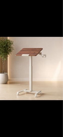 Brown Versalift Mobile Height Adjustable Desk