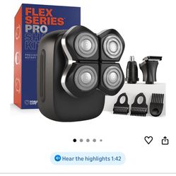 freebird  flex series pro electric head & body shaver new