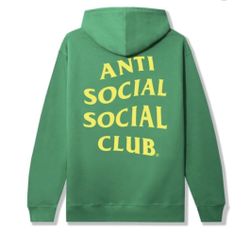 Brand New Anti Social Social Club Hoodie Green Yellow Size (L)