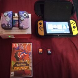 Nintendo Switch (Pokemon Edition) With Accessories 