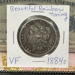 1884s Morgan Dollar Rainbow 🌈 Toning (OPEN TO TRADES)