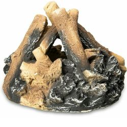 Barton Ceramic Bonefire Style Firepit Decoration Wood 15" Fire Log Realistic Logs for Indoor and Outdoor