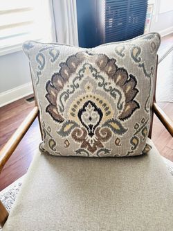 Reversible Decorator Throw Pillow 22” X 22”