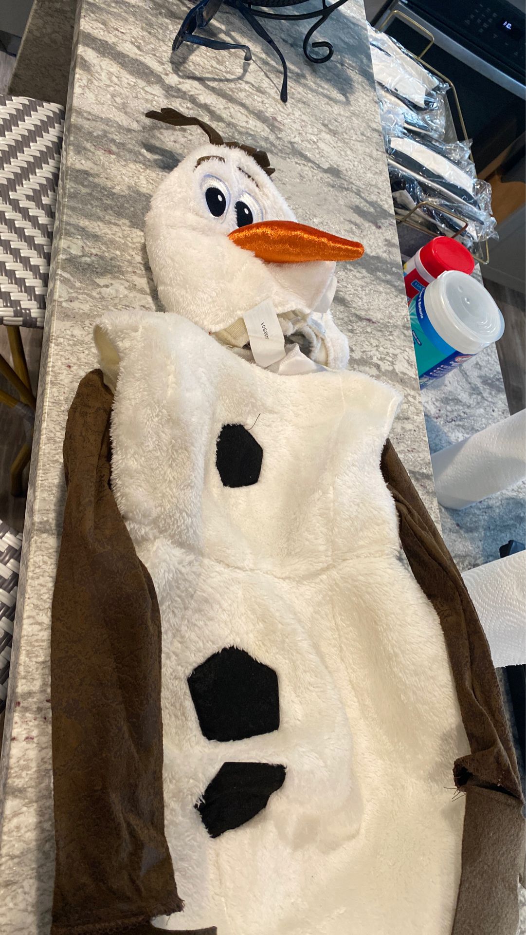 3T - 4T child Olaf Frozen costume