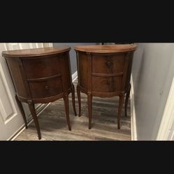 Antique Vintage Bedside Table Set 
