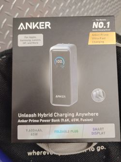 ANKER PRIME POWER BANK (9.6K, 65W, FUSION)(FOLDABLE PLUG) (SMART DISPLAY)