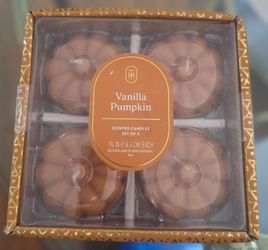 Threshold Figural Votives Vanilla Pumpkin Scented Candles 4-Pack