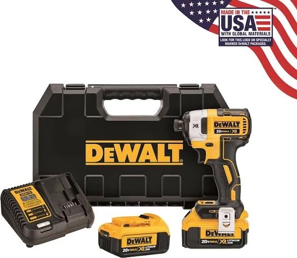 20V MAX XR Lithium-Ion Cordless Brushless 1/4 in. 3-Speed Impact Driver Kit with 2Ah and 1.7Ah Batteries, Charger & Bag