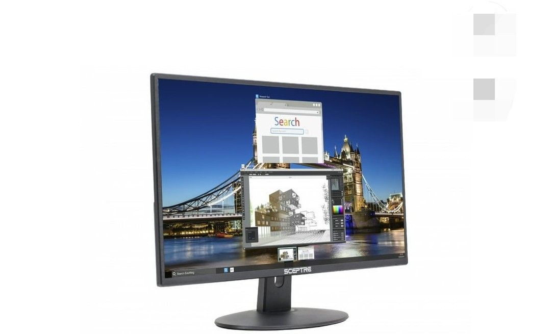 To dual monitor skepter with. Monitor holder