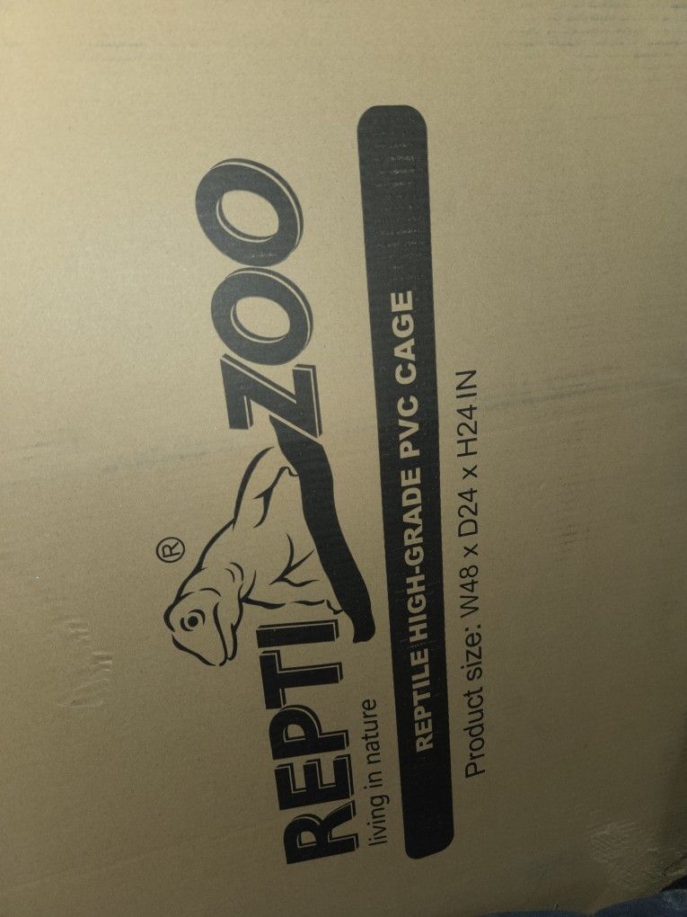 REPTI ZOO 120 Gallon PVC Reptile Tank Terrarium, 48x24x24 Reptile Terrarium