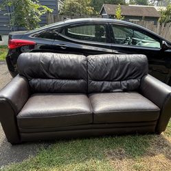 Beautiful Brown Leather Couch