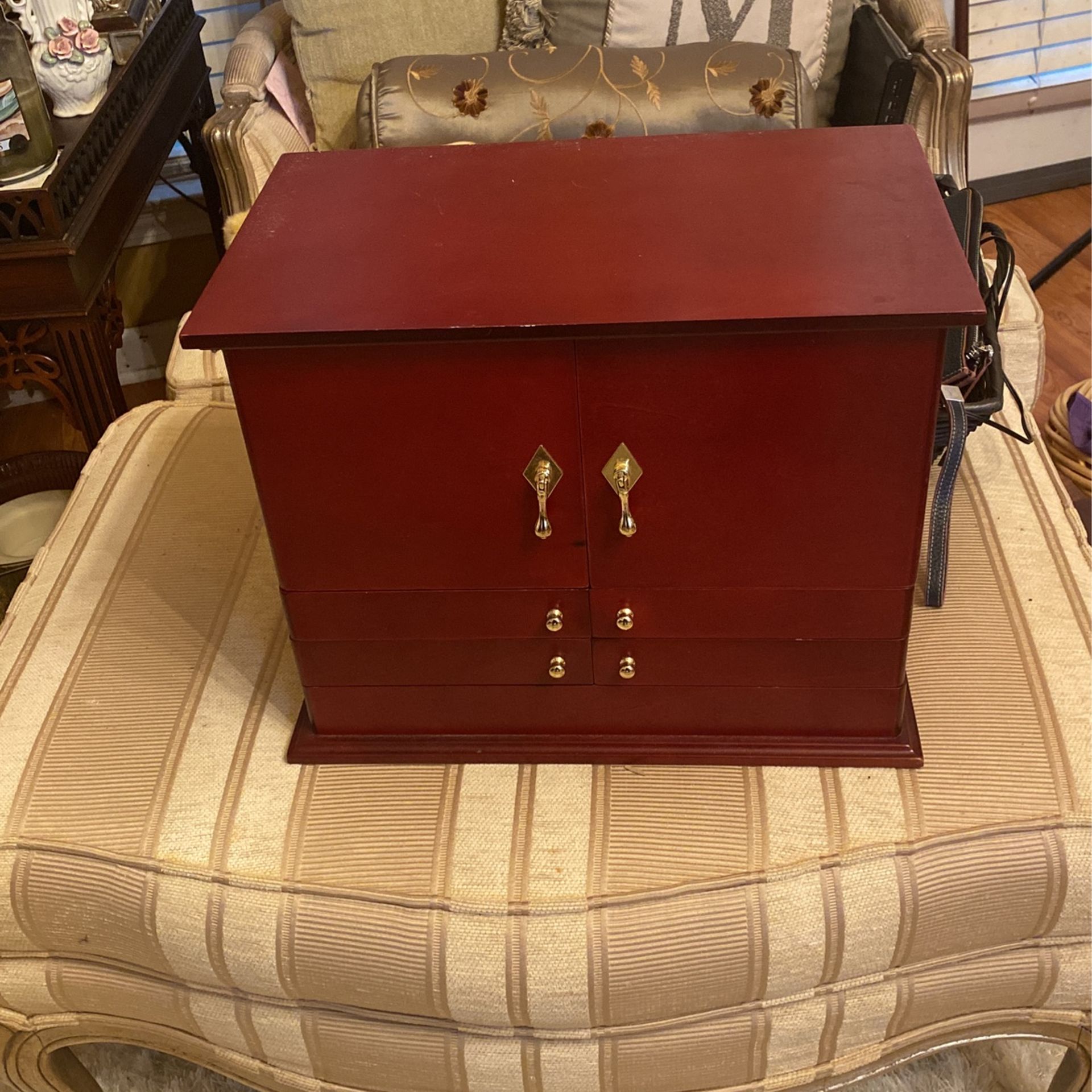 Jewelry Box With A Place For ALL Your Jewelry. Solid Wood. 