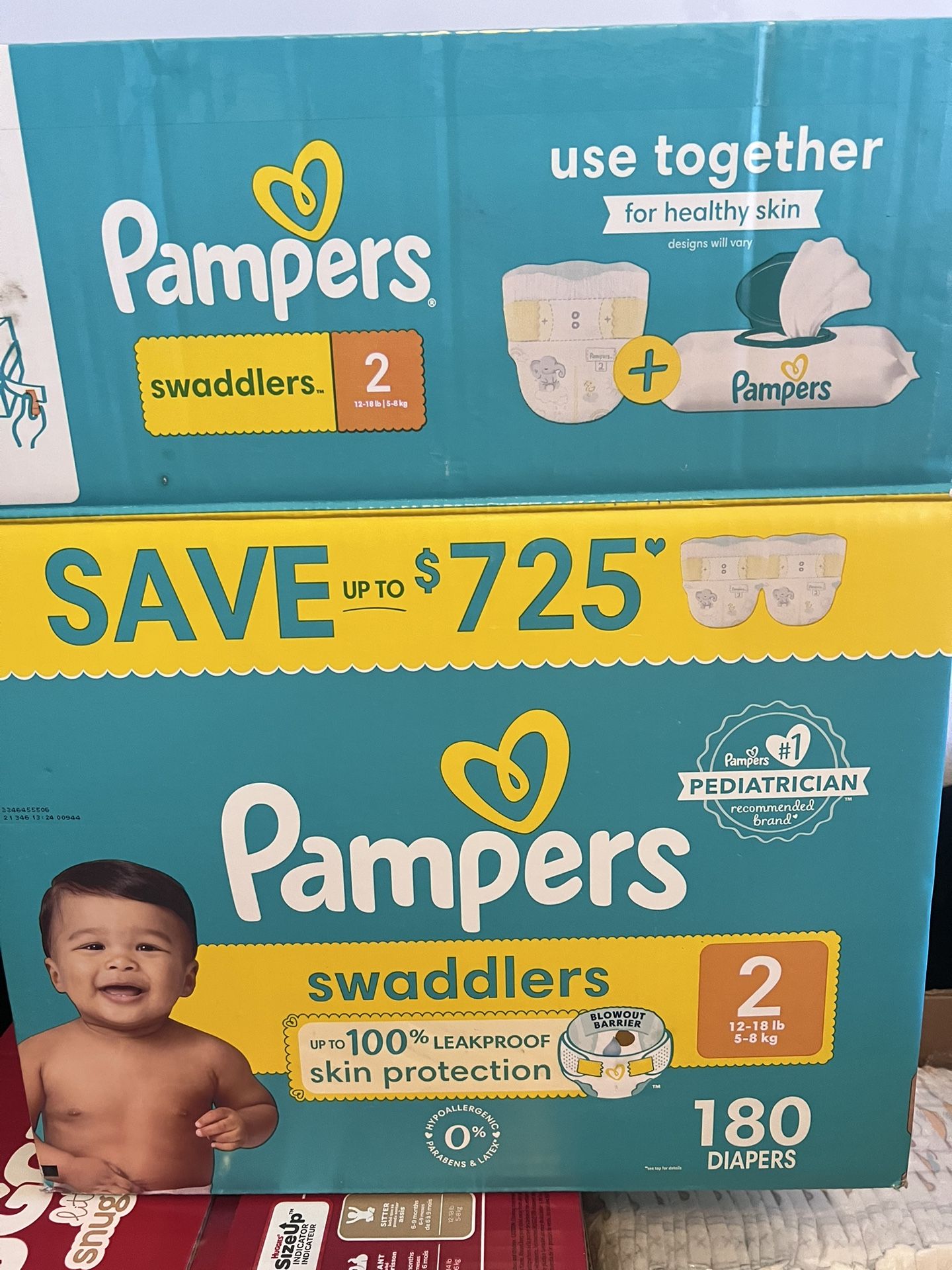 NEW PAMPERS OPEN BOX