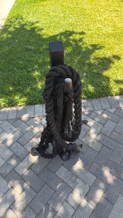 Battle rope with stand