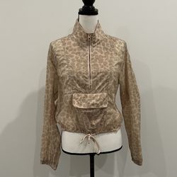 Good American Animal Print Windbreaker