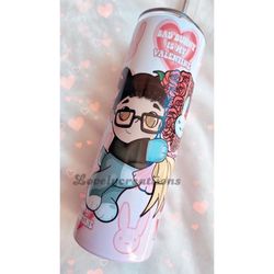 Bad Bunny Valentines Tumbler