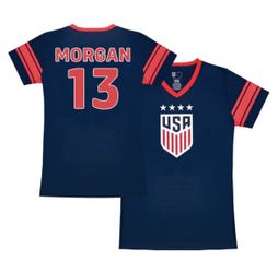 Morgan #13 Jersey: Official U.S. Soccer Girl's Jersey-New