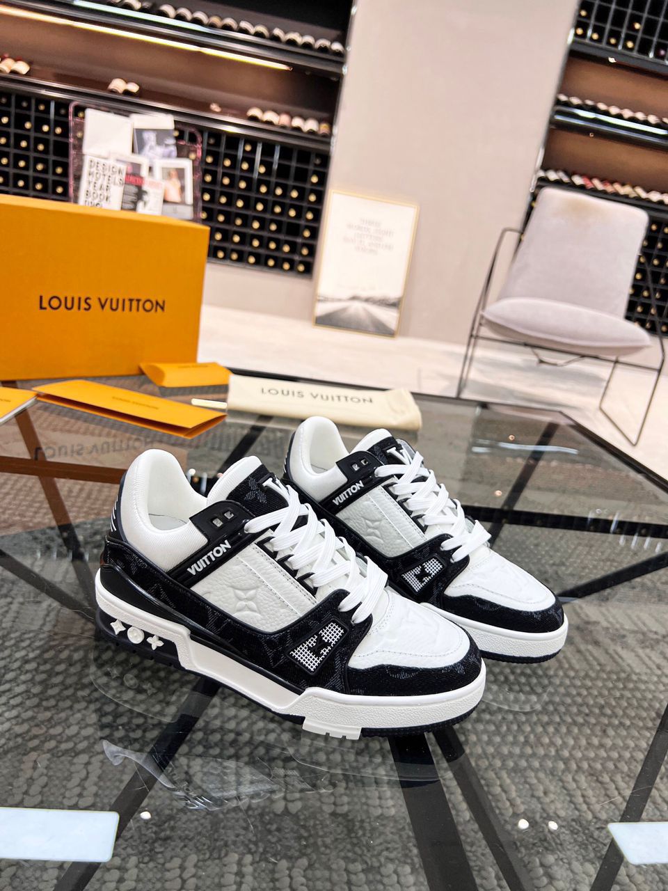 Louis Vuitton LV Trainer Line Sneakers, Black, 11