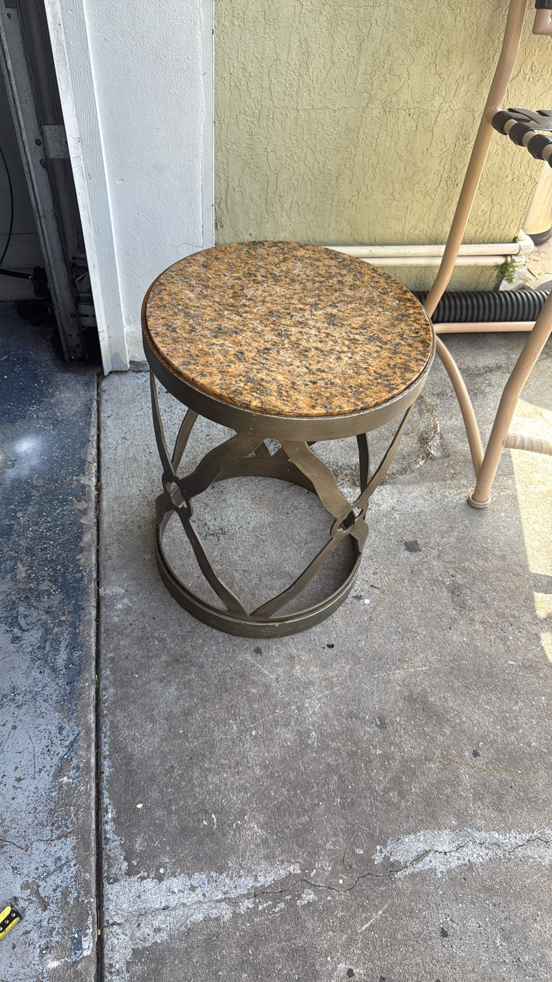 Round Granite Top Table