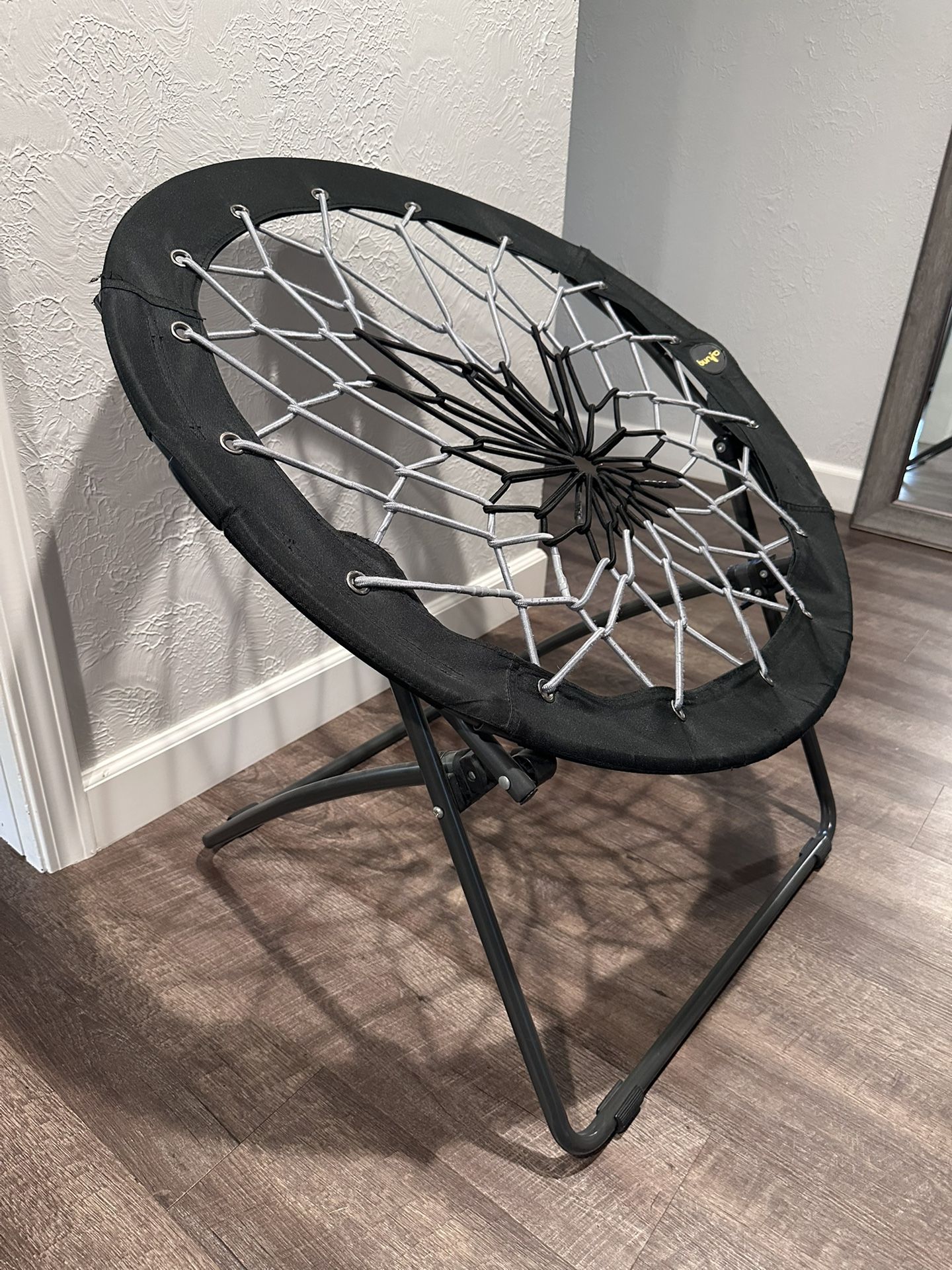 Zenithen Bungee Folding Dish Saucer Chair, Indigo, 33in