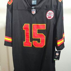 New  Patrick Mahomes #15 Kansas City Chiefs Black Rivalries Jersey Size L