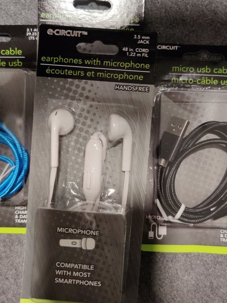 Headphones And Micro Usb Cable