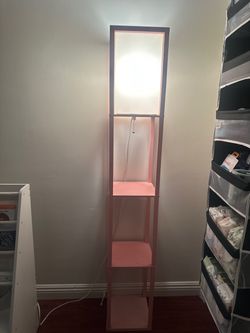 Pink shelf lamp