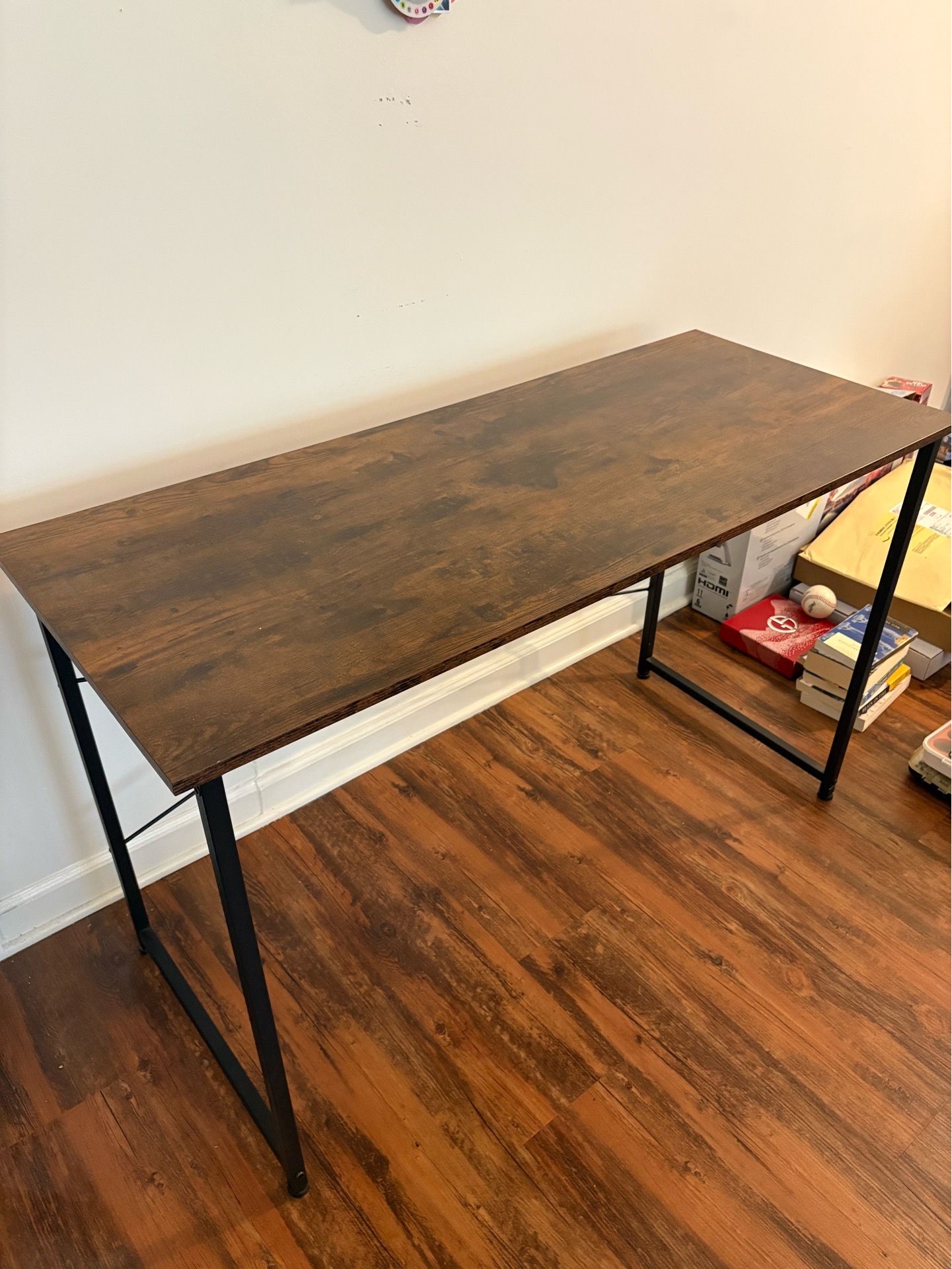 Wooden/Metal Frame Office Desk
