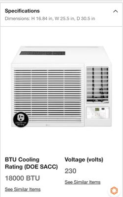 New 18000 BTU window air conditioner & heater combo cools 1000sq-ft