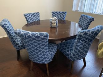 Project Dining Table & 6 Chairs with Covers