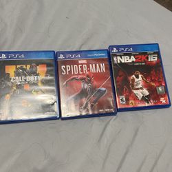 PS4 Games. Spider Man, Black Ops And NBA 2k16 . $30 For All Three Or $10 For One 