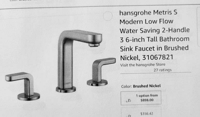 Hansgrohe Metro S handle inch tall bathroom bathroom sink faucet. brushed  nickel. unopened box for Sale in Seattle, WA OfferUp