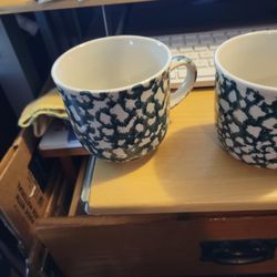 Vintage Folk Craft Moose Country Set Of 3 Coffee Cups