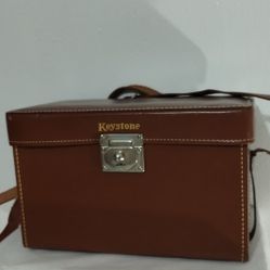 VINTAGE KEYSTONE GENUINE LEATHER CAMERA CASE 10"×6"×6"